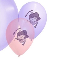 Ballons de latex de fée magique transparents couleurs assorties de 30 cm - Ballons Clown - 25 unités