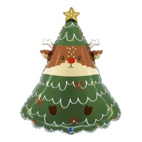 Ballon en forme de renne pour sapin de Noël de 59 x 47 cm - Grabo