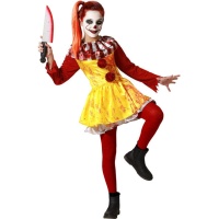 Costume de clown tueur ensanglanté pour fille