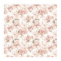 Papier Vellum Roses Shabby de 30,5 x 30,5 cm - Artis decor - 3 feuilles