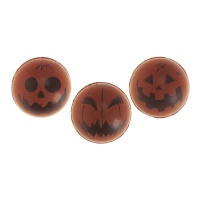 Figurines en chocolat noir en forme de balles de citrouilles Halloween - 40 unités