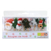 Bougies de figurines de Noël - Scrapcooking - 6 unités