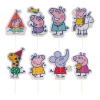 Piques Peppa Pig de 4,8 x 3,9 cm - 16 unités