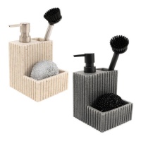 Distributeur de savon avec brosse et tampon à récurer - 1 pc.