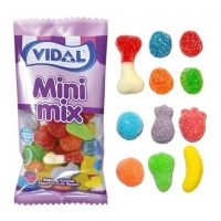 Sachet de bonbons avec enrobage de sucre - Mini mix Vidal - 75 g