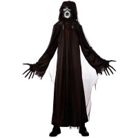 Costume de spectre sans visage noir pour adulte