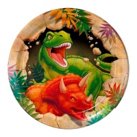 Assiettes Dino attack de 17,5 cm - 8 unités