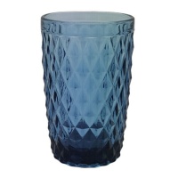 Verre gravé bleu de 350 ml