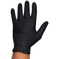 Gants noirs en nitrile taille L - Rubberex - 100 unités