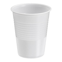 Gobelets de 200 ml en plastique blanc - 50 unités