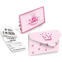 Invitations de Princesses - 6 unités