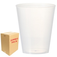 Verres de 465 ml en plastique transparent large - 400 unités