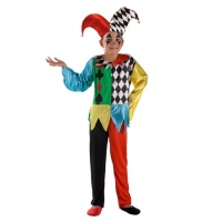 Costume de harlequin coloré pour enfant