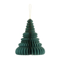 Suspension nid de sapin de Noël vert bouteille de 20 cm - 1 unité