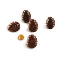 Moule pour oeufs en chocolat Choco Spiral 3D en silicone de 17,5x 21 x 3 cm - Silikomart