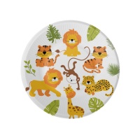 Assiettes Happy Jungles de 18 cm - 8 unités