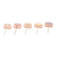 Bougies formes de fesses de femme - Pastkolor - 5 unités