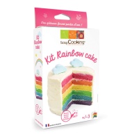 Ensemble de levures colorées pour gâteau arc-en-ciel - Scrapcooking