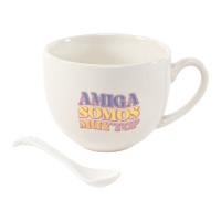 Tasse de 265 ml Amie, nous sommes très Top avec cuillère