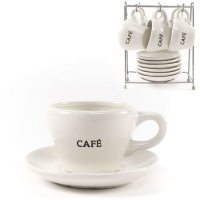 Tasse de 100 ml de café blanc - 6 services