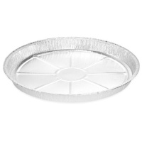 Récipient jetable rond de 33 x 2,3 cm - 2 unités