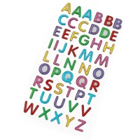 Autocollants de lettres colorées de 1,5 cm