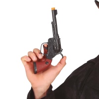 Pistolet de cowboy noir - 20 cm