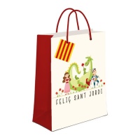 Sac cadeau de 14 x 11,5 x 6,7 cm pour Feliç Sant Jordi