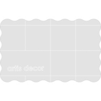 Base acrylique pour tampons ergonomique quadrillée de 5 x 8 x 0,8 cm - Artis décor