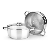 Casserole avec cuiseur vapeur de 20 cm Optima avec couvercle - Monix