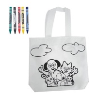 Sac de coloriage d'animaux avec crayons