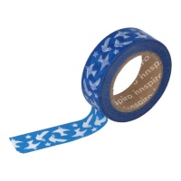 Washi tape d'oiseaux bleu - 10 m