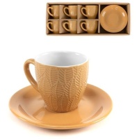 Tasse de 100 ml de café feuilles moutarde - 6 services