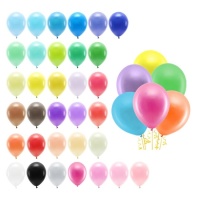 Ballons en latex 30 cm pastel biodégradables - PartyDeco - 100 unités