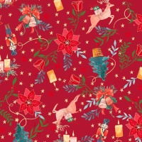 Tissu popeline de coton Xmas Home Deco - Katia