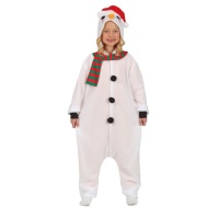 Costume de bonhomme de neige à capuche pour enfants