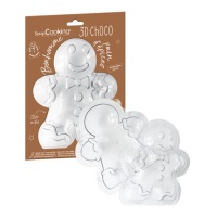 Moule 3D de bonhomme en pain d'épices pour chocolat - Scrapcooking