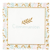 Serviettes de Communion Vintage de 16,5 x 16,5 cm - 21 unités