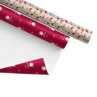 Papier cadeau du Père Noël de 5,00 x 0,70 m - 1 unité