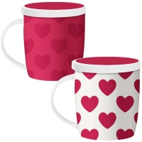 Tasse de 350 ml Coeurs avec filtre - 1 unité