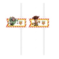 Pailles Toy Story de 22 cm - 4 unités