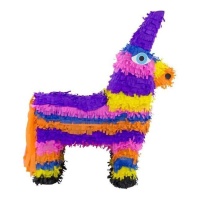 Piñata d'âne colorée 3D de 55 x 41 cm