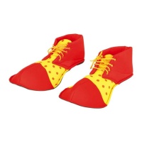 Chaussures de clown rouges et jaunes pour enfant