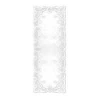 Napperon rectangulaire en papier blanc de 16 x 42 cm - 8 unités