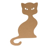 Silhouette MDF 25 cm | Chat assis