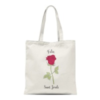 Sac en tissu Sant Jordi rose