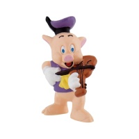 Figurine de gâteau Cochon avec violon de 7 cm