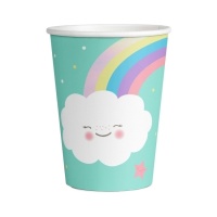 Gobelets Nuage Arc-en-ciel de 250 ml - 8 unités