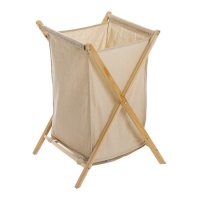 Panier à linge naturel pliable 60 x 40 x 39 cm