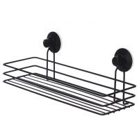 Étagère de douche avec ventouse noire de 35 x 13 x 13 cm